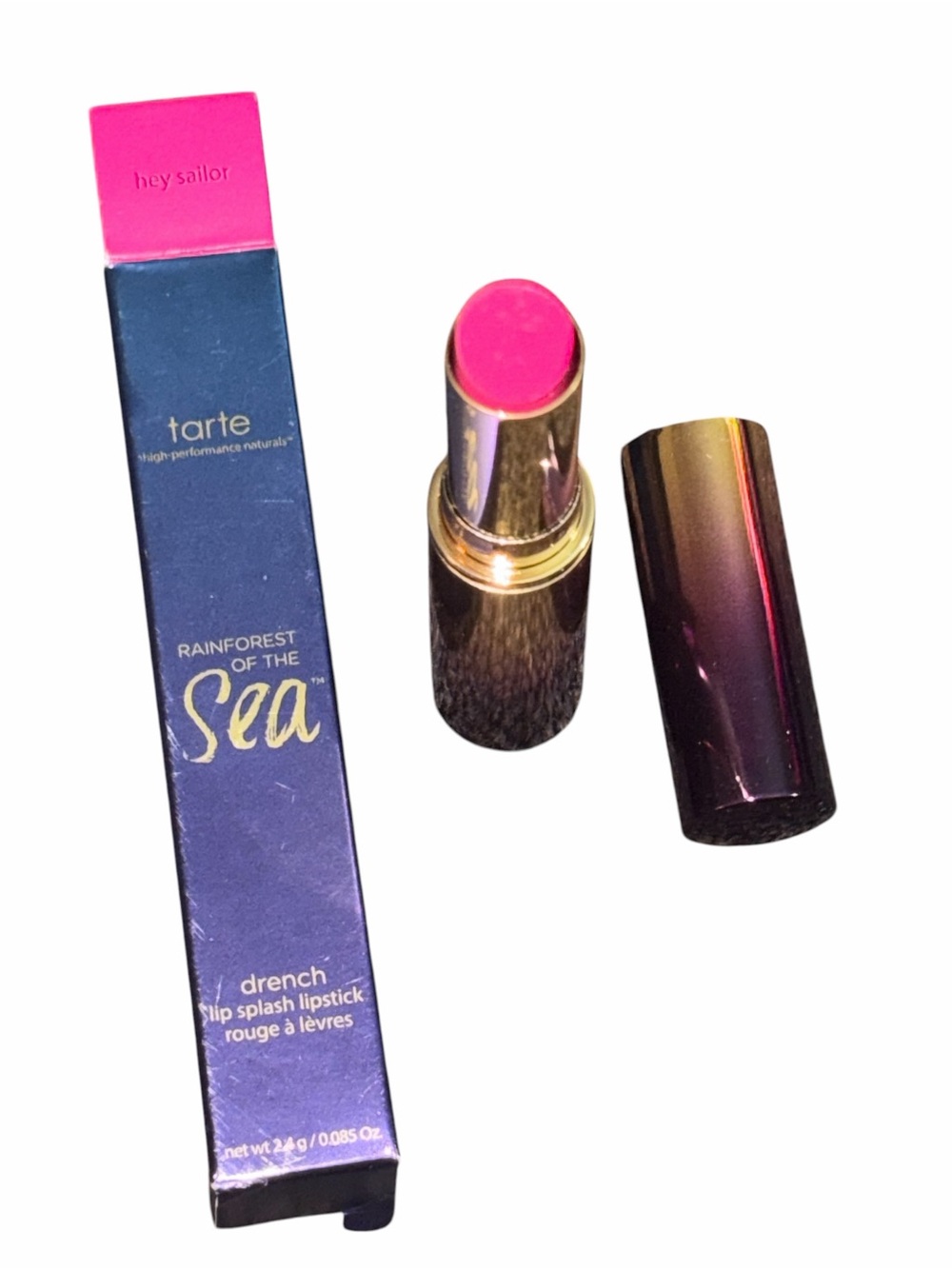NWB Tarte Rainforest of the Sea Lip Drench Lipstick Hey Sailor Limited Edition